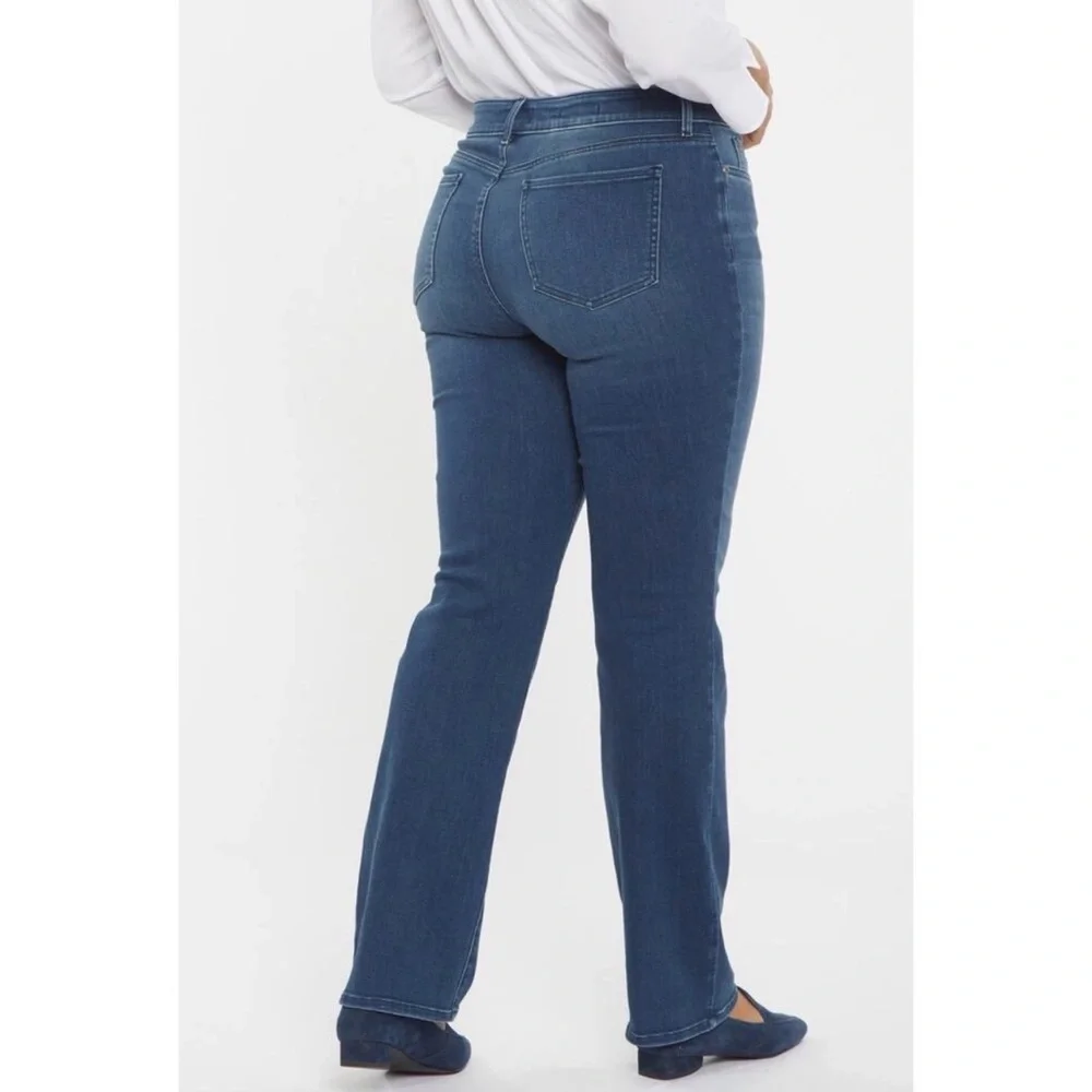 NYDJ Plus Marilyn Straight Leg Jean 20W Saybrook Wash High Rise Stretch Curvy - Picture 2 of 8